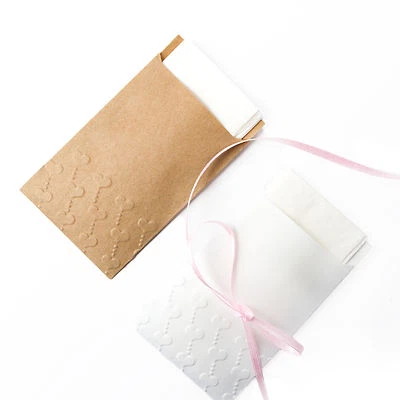 10 mini Kraftpapier FLACHBEUTEL Papiertüten Tüten Tütchen Prägung Freudentränen - Bild 1 von 4