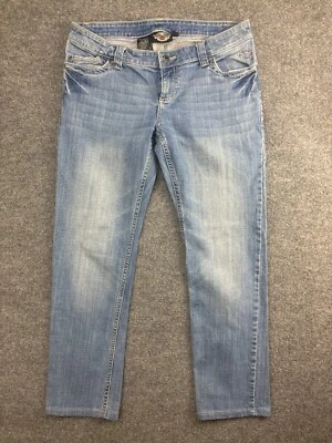 Harley Davidson Motorcycle Jeans Women's 10  Embellished Wing Pockets - Image 1 of 4