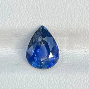 Natural Blue Sapphire 1.90 Cts Sri Lanka Pear Cut Loose Gemstone - Picture 1 of 6