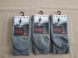 Falke Run 3 Pairs Unisex Running Socks, UK 4-5 (EU 37-38) Grey