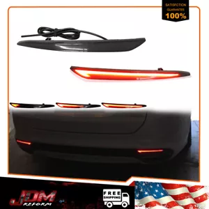 For 2013-2018 Ford Fusion Mondeo Smoked LED Rear Bumper Reflector Tail Lights - Picture 1 of 12