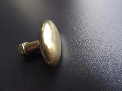 ancienne poignée bouton de porte fenêtre laiton MASSIF quincaillerie serrurerie  - Photo 1/4