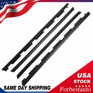 4PCS Fit Chevy Truck Inner & Outer Window Sweep Felt Seal Weatherstrip Kit USA - Picture 1 of 15