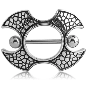 Piercing Nipple Shield Brustpiercing Drachen Dragon Drachenhaut Intimpiercing - Bild 1 von 2