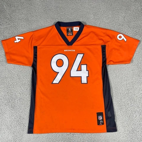 Denver Broncos Football Jersey Boy Extra Large Orange NFL 94 DeMarcus Ware Kids Cover