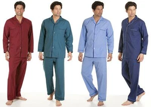 Haigman Easy Care Poly Cotton Pyjamas Pajamas Nightwear Long Sleeve S-3XL - Picture 1 of 4