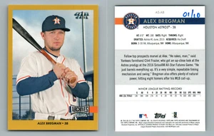 2017 TOPPS ARCHIVES SNAPSHOTS GOLD 1/10 RC AS-AB ALEX BREGMEN ASTROS RED SOX - Picture 1 of 1