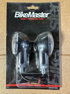 BikeMaster Ministalk Marker Lights Clear Lens/Black Housing / Oval - Picture 1 of 4