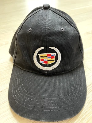 Cadillac Strapback Gorra Sombrero Negro GM Licencia Correa de Cuero Bordada Foto 1 de 4