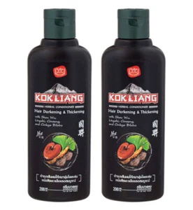 2 x KOK LIANG Chinese Herbal CONDITIONER Natural Hair Darkening Thickening 200ml - Picture 1 of 3