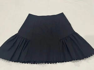 RED VALENTINO 80% WOOL A-LINE MINI Black SKIRT SIZE 6 Lined Pre Owned Skirt - Picture 1 of 19