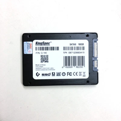 Original KingSpec 180 GB SSD SATAIII 2.5" inch INTERNAL Solid State Drive Q-180 - Image 1 of 4