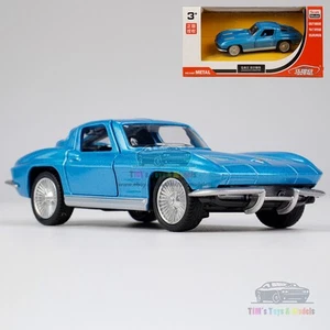 1/36 Corvette Stingray 1963 Model Car Diecast Vehicle Kids Gift Collection Blue - Bild 1 von 12