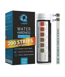 WeAQUA Water Hardness Test Kit DoubleCheck 200 Hard Water Testing Strips - Picture 1 of 6