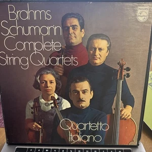Philips 3LP 1st Ed Quartetto Italiano/Brahms/Schumann: String Qts NM/NM+ Tested - Picture 1 of 5
