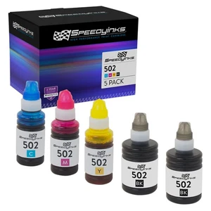 Speedy Compatible 5PK Epson 502 Ink Bottle Set ET 2700, 2750, 3700, 3750, 4750 - Picture 1 of 4