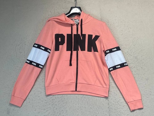 UNDERCOVER Felpa con cappuccio e zip rosa Victoria's Secret ROSA donna taglia M vedi foto