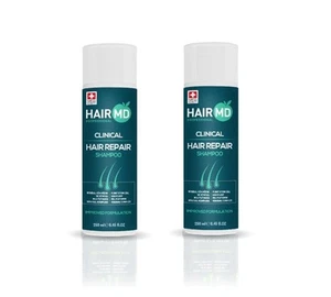 2 LOT HairMD Hair Growth Repair Shampoo 2x250ml | Post Transplant Care Formula - Picture 1 of 3