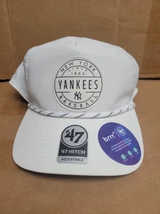 New York Yankees 47 Hitch Brand Hat Rope White Adjustable Snapback - Picture 1 of 7