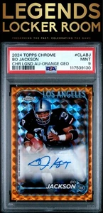 2024 Topps Chrome Legends Autographs Bo Jackson Orange /25 PSA 9 - Picture 1 of 2