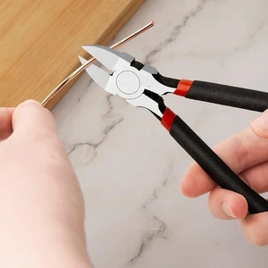 6-In Wire Cutters Heavy Duty Snips Flush Cut Side Cutters Pliers Metal Cutting - Picture 1 of 45