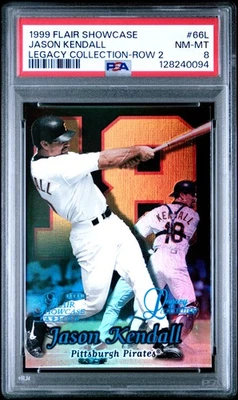 Flair Showcase Legacy Collection 1999 #66L Jason Kendall Row 2 PSA 8 Foto 1 de 2