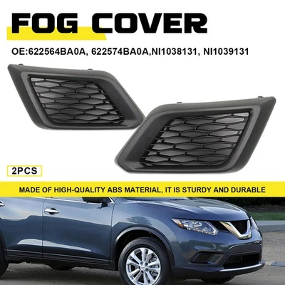 Parachoques delantero para Nissan Rogue 2014-2016 inserción rejilla luz antiniebla cubierta bisel T Foto 1 de 4