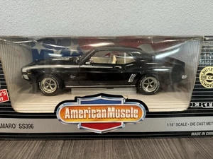 1969 Camaro SS396 Black 1:18 American Muscle ERTL DieCast MIB - Picture 1 of 8