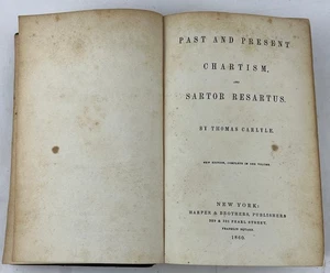1860 Thomas Carlyle Past And Present Chartism & Sartor Resartus Harper & Bros. - Picture 1 of 12