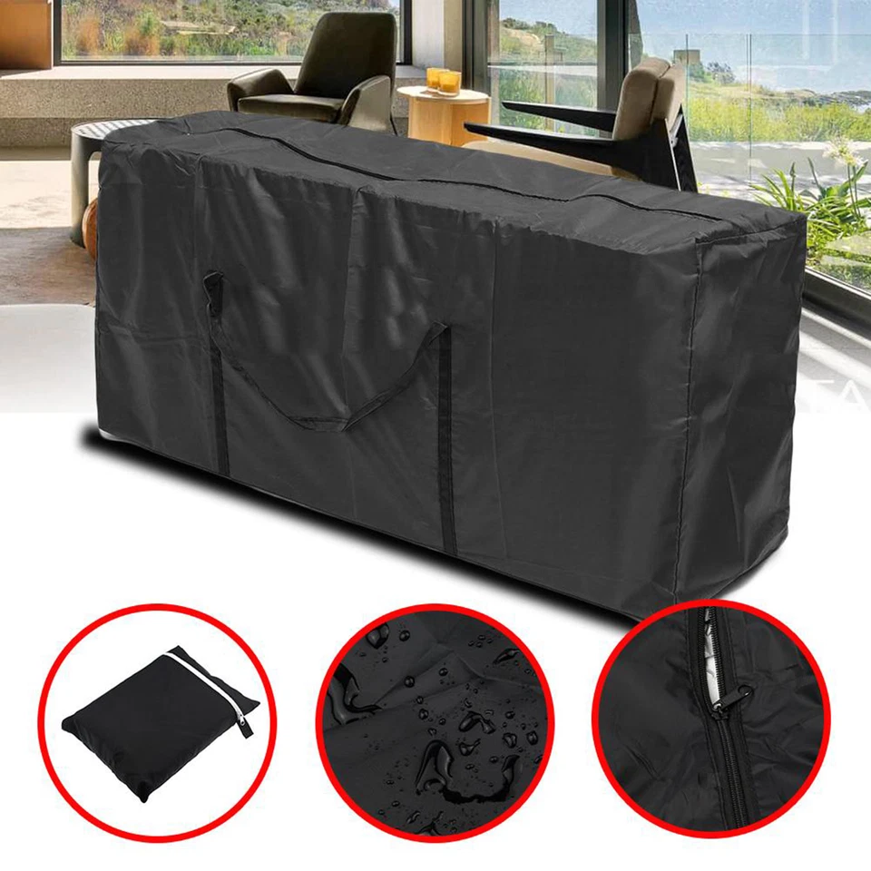 Christmas Tree Storage Bag Large Capacity Outdoor Cushions Organizer Black - Image 1 of 1