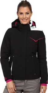 Spyder Women's AMP Ski Jacket - Black/Wild/White - Picture 1 of 3