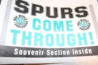 POSTER San Antonio Spurs Come Through! S.A. Express News Sports Insert Champ NBA - Image 1 of 4