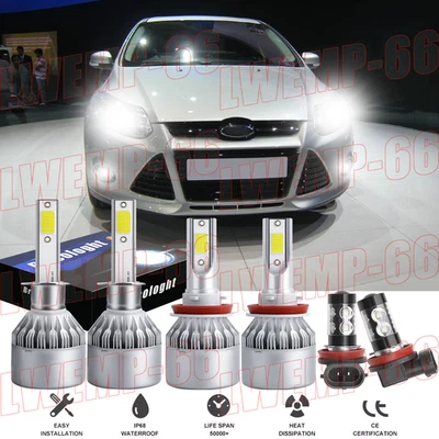 Faros LED de haz alto bajo bombilla antiniebla H1 + H11 para Ford Focus 2012-2018 Foto 1 de 4