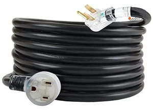 220V 50AMP Welder Extension Cord, 8 Gauge Heavy Duty Industrial NEMA 6-50 25FT - Picture 1 of 8
