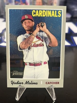 2019 Topps Heritage YADIER MOLINA Chrome St. Louis Cardinals # /999 - Image 1 of 2