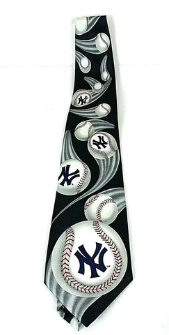New York Yankees Curve Ball Ralph Marlin & Co. MLBP 2003 Neck Tie Cover