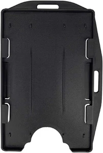 50 Pack Double-Sided Hard Plastic ID Badge Holders - Vertical & Horizontal Use - Picture 1 of 9