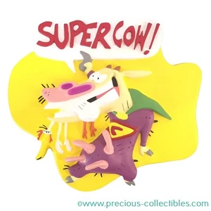 Extremely Rare! Vintage Supercow Wall Plate. Cartoon Network Cow and Chicken. - Picture 1 of 5