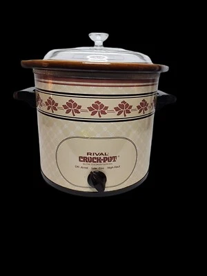 Vintage Rival Crock Pot Stoneware Slow Cooker Model 3150/2 3.5qt - Image 1 of 4