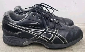 Asics Gel Tour Lyte P112Y Black/Silver Soft Spikes Golf Shoes Mens 9 EU42. 5 - Picture 1 of 13