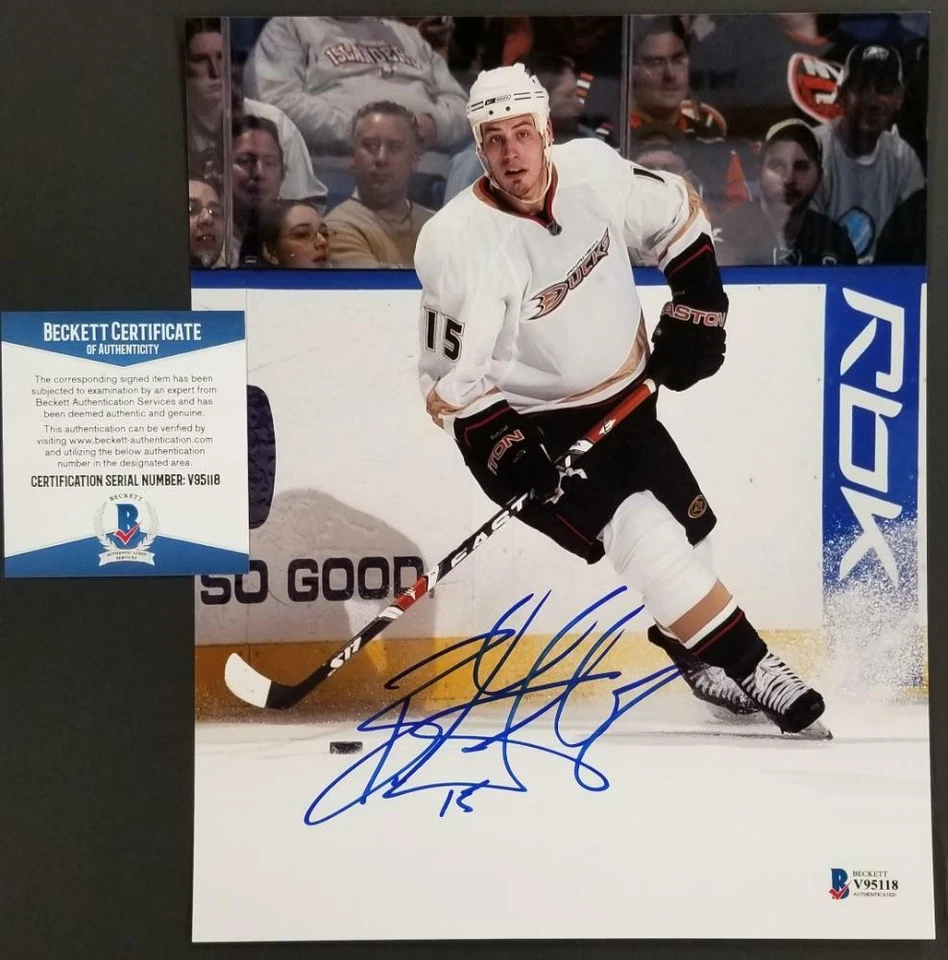 Foto autógrafa firmada por Ryan Getzlaf 8x10 Anaheim Ducks ~ certificado de autenticidad Beckett BAS Foto 1 de 1