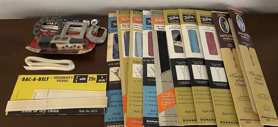 Lot of 10 Talon Zippers  Buckles And Accessories Vintage Large Lot - Image 1 of 4