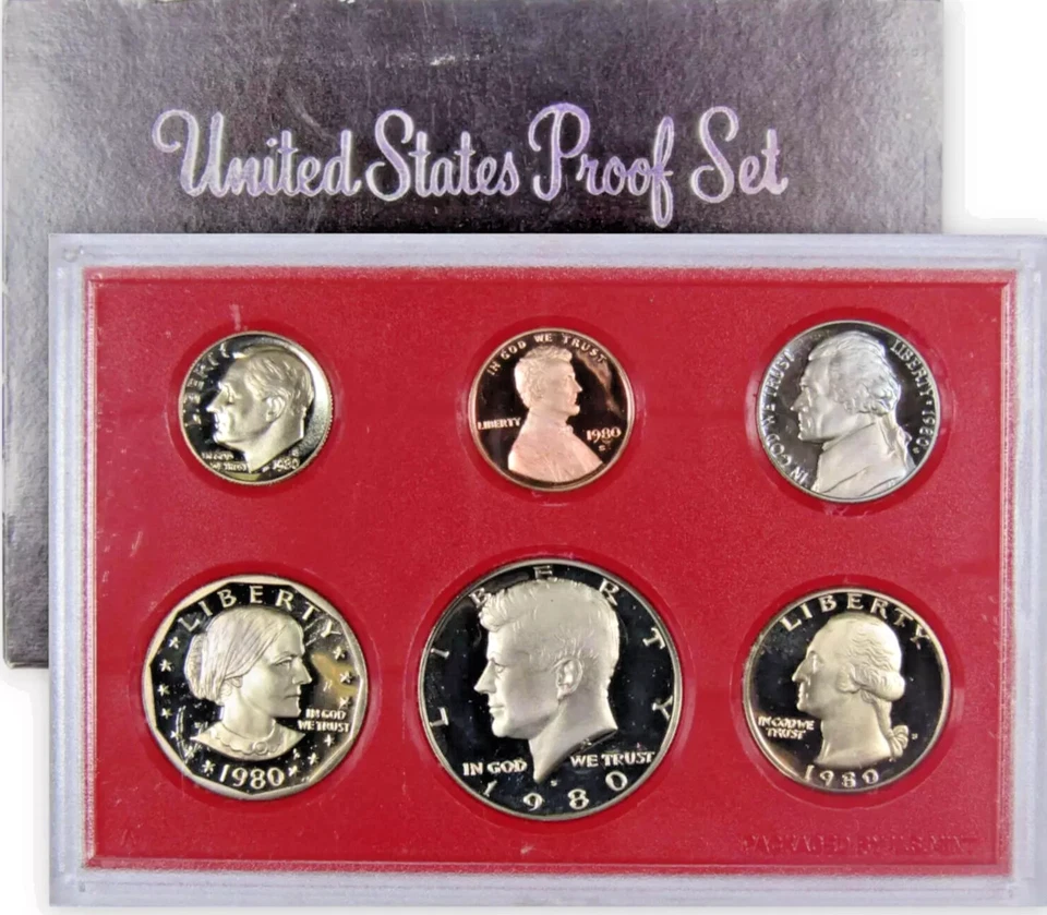 1980-S US Mint Proof Set 5 Coin Set OGP - Image 1 of 1