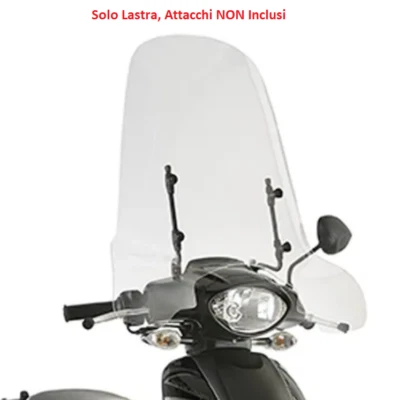 6704A GIVI Parabrezza Trasparente senza Attacchi per Aprilia Scarabeo 50 2014-20 - Immagine 1 di 3