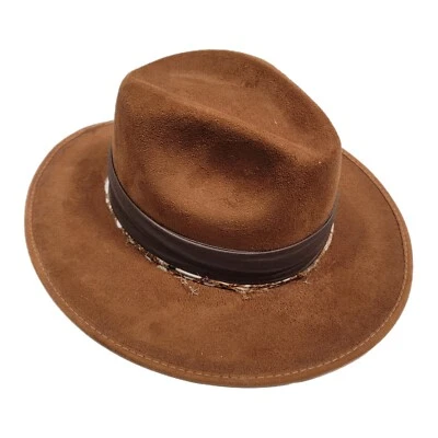 Sombrero de vaquero occidental de gamuza para mujer marrón hecho en EE. UU.  Foto 1 de 4