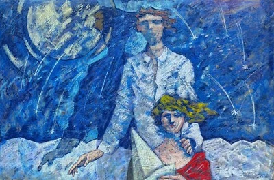 Talani Giampaolo 80x120 Notte di San Lorenzo Serigrafia materica su cartoncino - Immagine 1 di 2