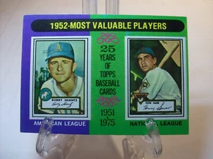 1975 Topps Baseball Card   #190 1952 MVPs   (90811) - Picture 1 of 2