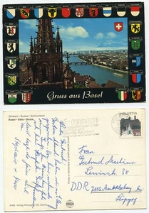 16359 - Basel - Ansichtskarte, gelaufen in die DDR - Picture 1 of 1