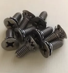 (10) M6-1.0 X 15mm Flat Countersunk Head Sems Mach. Screw Ext Washer Stainless - Picture 1 of 5