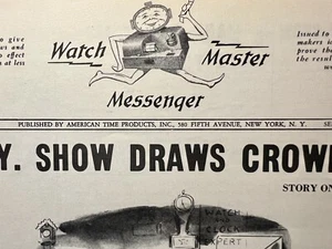1940 The Watch Master Messenger Newsletter New York Watch Maker Collector No 6 - Picture 1 of 6